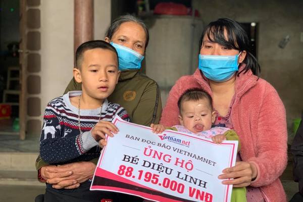 Bé Diệu Linh ung thư lưỡi được bạn đọc ủng hộ hơn 88 triệu đồng