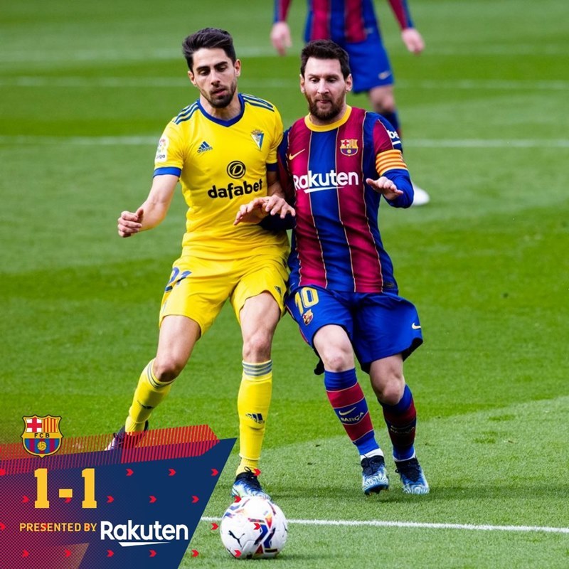 Messi lập công, Barca tuột chiến thắng phút chót