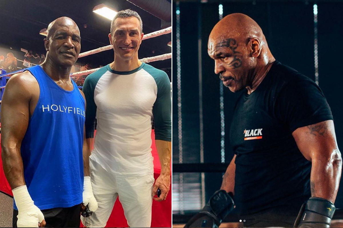 Tyson và Holyfield tích cực luyện công, chờ so găng 200 triệu USD