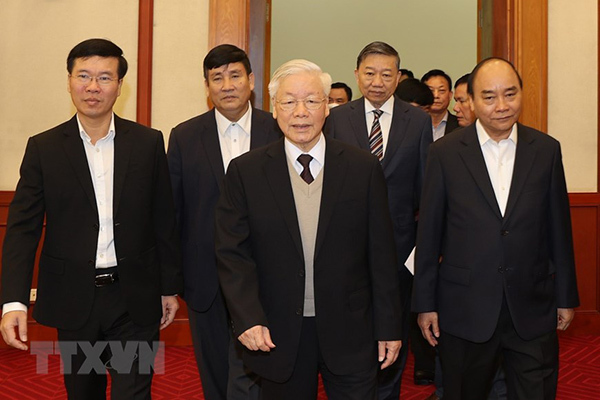 Hình ảnh Bộ Chính trị  gặp mặt thân mật các nguyên lãnh đạo không tái cử khóa XIII