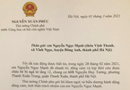 Toàn văn thư Thủ tướng Nguyễn Xuân Phúc khen ngợi anh Nguyễn Ngọc Mạnh