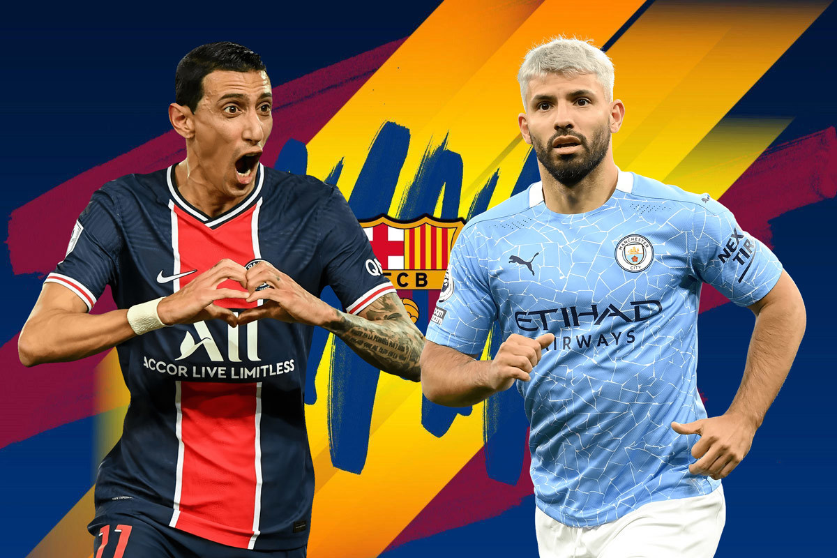 Barca ký miễn phí Aguero và Di Maria