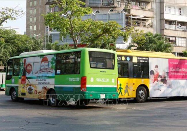 HCMC Transport Department proposes stopping bus advertising