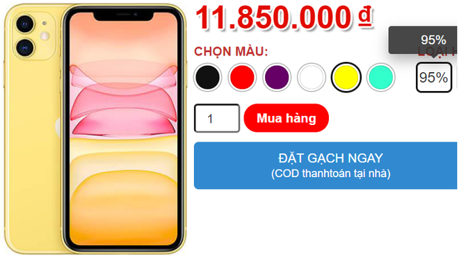 Giá iPhone 11 giảm xuống dưới 12 triệu đồng, hàng chưa đập hộp 'bay' 6 triệu