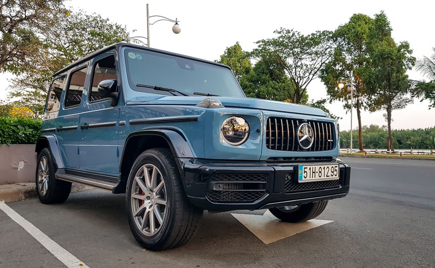 Chi tiết Mercedes-AMG G 63 China Blue của doanh nhân Nguyễn Quốc Cường