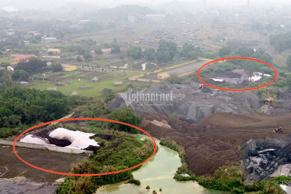 Phủ bạt núi chất thải nguy hại hàng nghìn tấn giữa thành phố Thái Nguyên