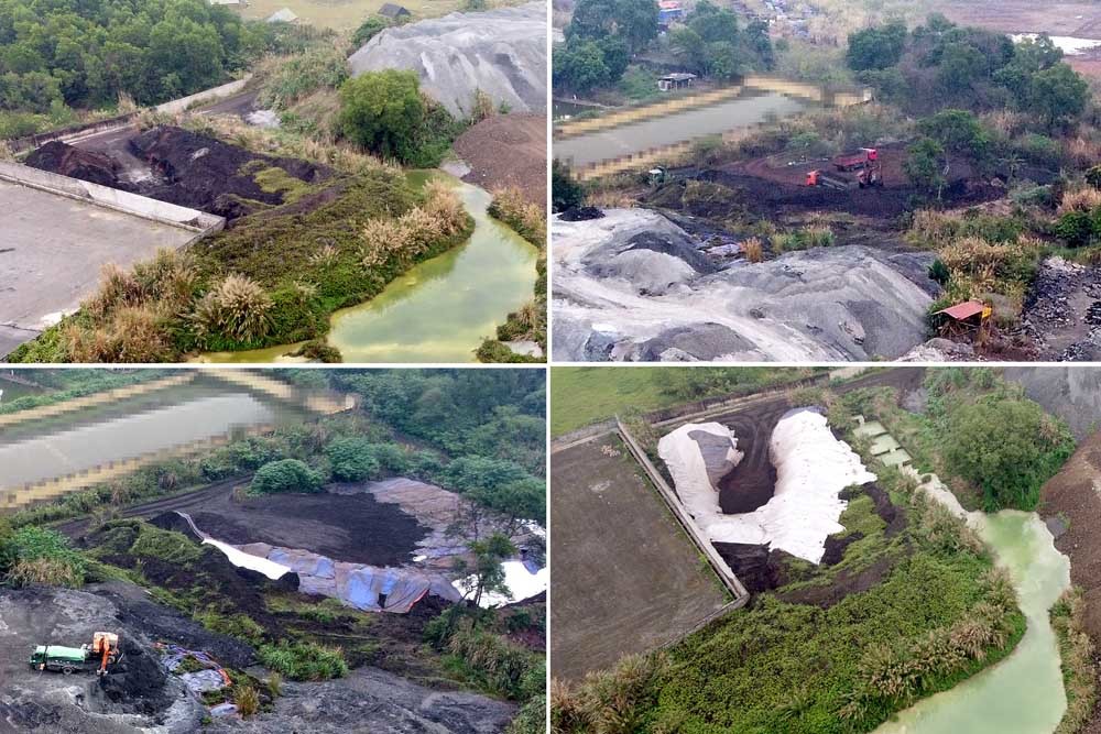 Phủ bạt núi chất thải nguy hại hàng nghìn tấn giữa thành phố Thái Nguyên