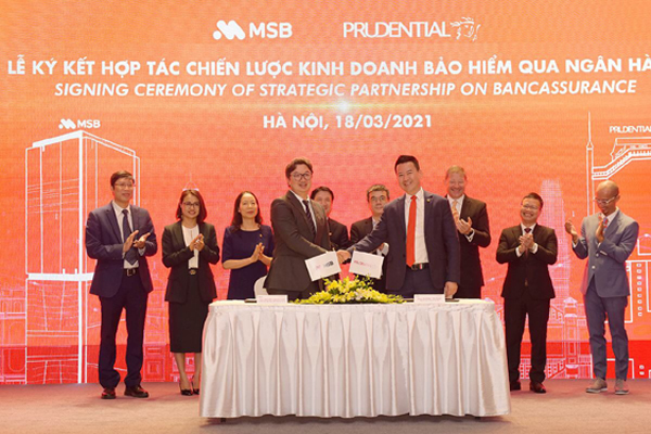 MSB và Prudential Việt Nam ký kết hợp tác chiến lược kinh doanh bảo hiểm