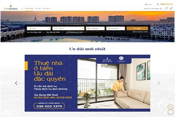 Vinhomes ra mắt sàn giao dịch thuê nhà trực tuyến