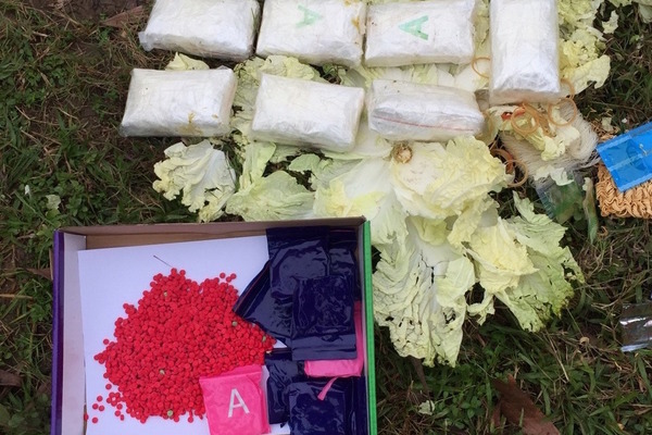 16.000 viên ma túy giấu trong rau cải thảo vứt bên vệ đường