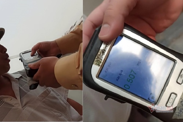 Tài xế xe ba gác bị phạt kịch khung lỗi nồng độ cồn ở Hà Nội