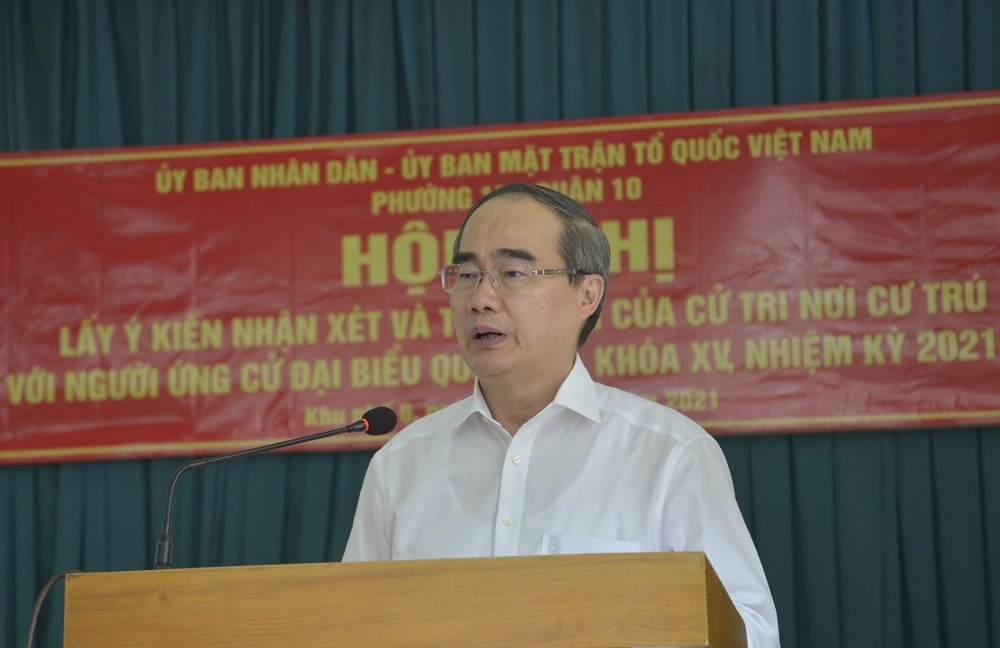100% cử tri nơi cư trú nhất trí giới thiệu ông Nguyễn Thiện Nhân ứng cử ĐBQH