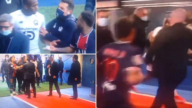 Neymar ăn thẻ đỏ, đánh nhau với đối thủ trong đường hầm