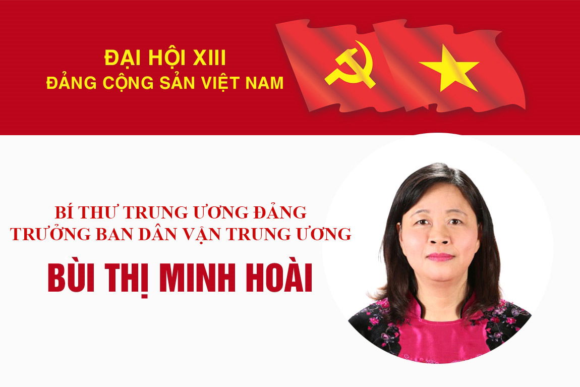 Bà Bùi Thị Minh Hoài làm Trưởng Ban Dân vận Trung ương