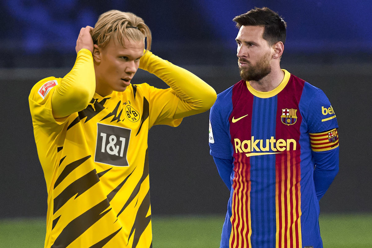 Messi ngăn cản Haaland đến Barca