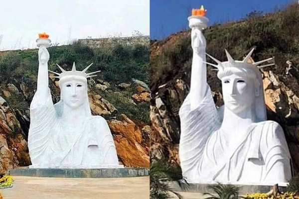 Tạm dừng mở cửa đón khách tại điểm du lịch có tượng đài nữ thần tự do “phiên bản lỗi”