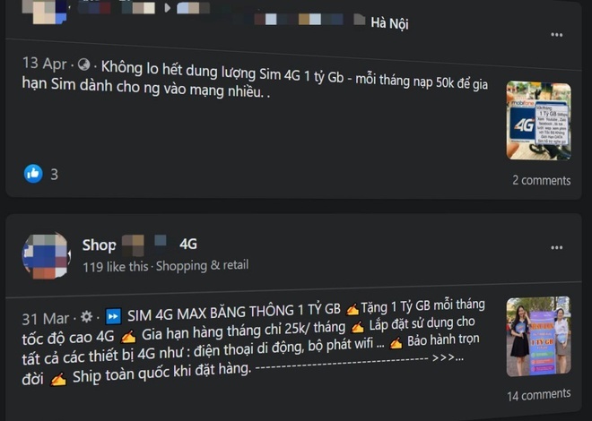 Lừa đảo bán sim 4G 1 tỷ GB giá siêu rẻ
