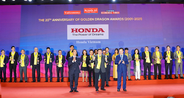 Honda Việt Nam nhận giải thưởng Rồng Vàng lần thứ 16