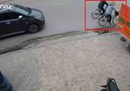 Ô tô con phóng nhanh tông văng cụ bà đi xe đạp
