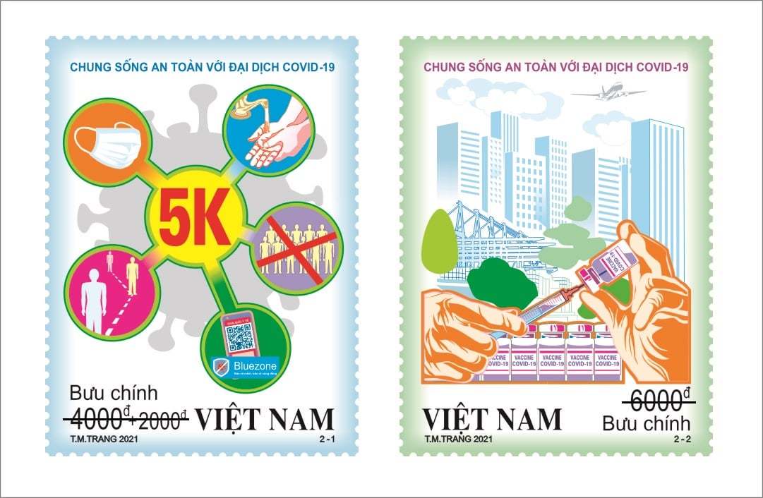 Bộ TT&TT phát hành bộ tem bưu chính thứ hai về phòng, chống Covid-19