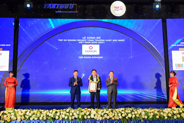 Novaon vào Top 50 doanh nghiệp tăng trưởng xuất sắc nhất Việt Nam 2021