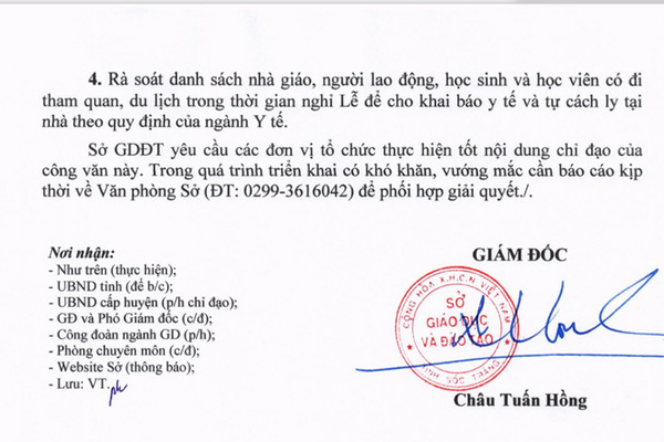 Sở GD-ĐT Sóc Trăng giải thích vụ học sinh ra khỏi tỉnh phải cách ly 14 ngày