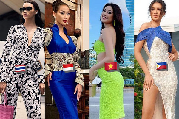 Khánh Vân nổi bật trong dàn Hoa hậu Hoàn vũ 2020