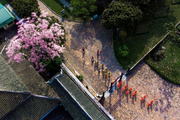 Imperial city tinted with pink