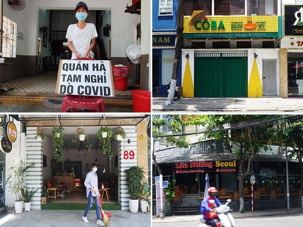 Nhiều hàng quán ở Đà Nẵng tự đóng cửa để phòng, chống dịch Covid-19