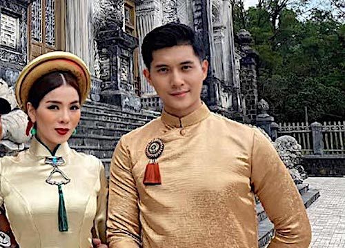 Lệ Quyên và tình trẻ Lâm Bảo Châu chụp ảnh áo dài cùng nhau