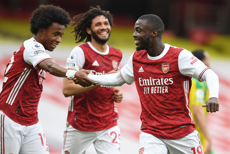 Pepe vẽ siêu phẩm, Arsenal tiễn West Brom xuống hạng