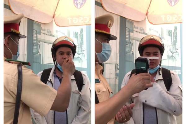 Đi liên hoan về, 2 tài xế shipper 'dính' phạt nồng độ cồn