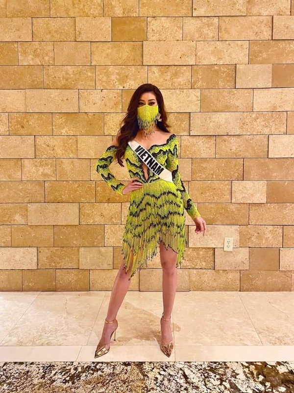 Khánh Vân mặc váy 'ruộng bậc thang' Khánh Vân mặc váy 'ruộng bậc thang', hoa hậu Indonesia gây sốc ở Miss Universe