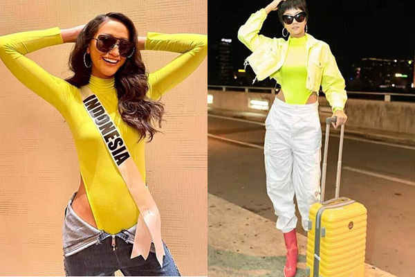 Khánh Vân mặc váy 'ruộng bậc thang', hoa hậu Indonesia gây sốc ở Miss Universe