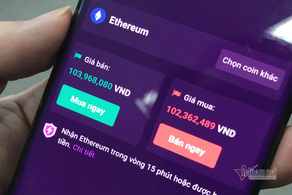 Giá Ethereum tại Việt Nam đạt mốc 100 triệu, gấp 20 lần sau 1 năm