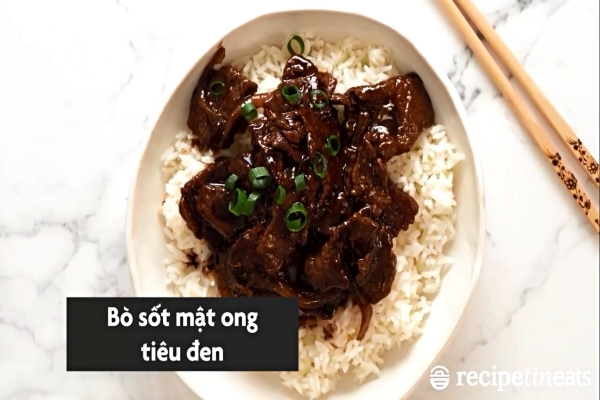 Công thức bò sốt mật ong cho 4 người ăn