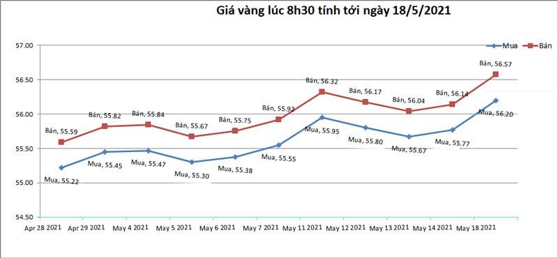 Giá vàng hôm nay 18/5: Tiền ảo lao dốc, vàng tăng dựng đứng