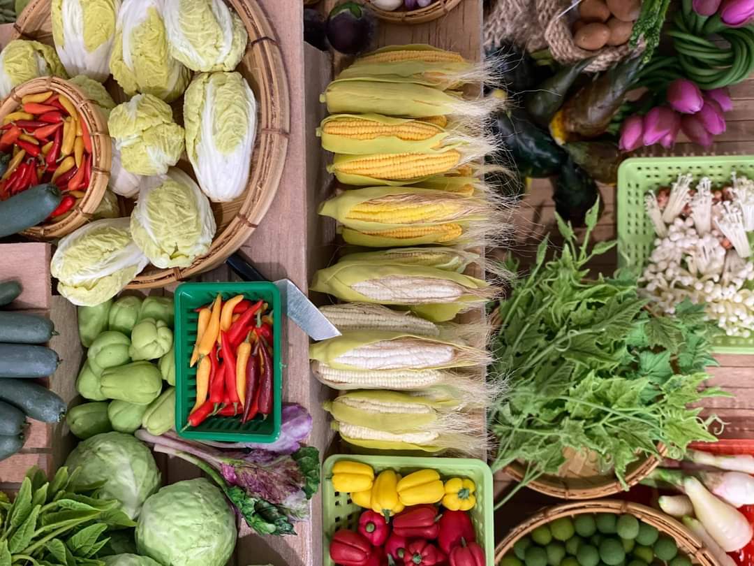 8X nặn rau, củ bằng đất sét giống thật đến ngỡ ngàng