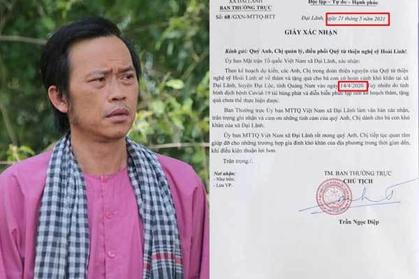 Phát hiện chi tiết sai lệch trong văn bản chứng nhận làm từ thiện miền Trung mà phía NS Hoài Linh công bố?