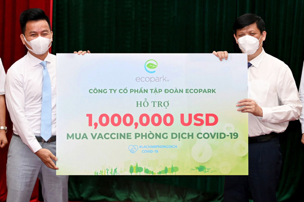 Ecopark trao 1 triệu USD ủng hộ Quỹ vaccine phòng Covid-19