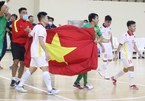 Tuyển Futsal Việt Nam vỡ òa sung sướng khi ẵm vé World Cup