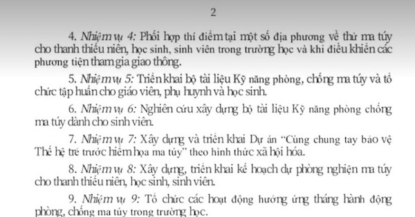 Bộ GD-ĐT nói gì về hướng dẫn 'thử ma túy cho học sinh, sinh viên'?