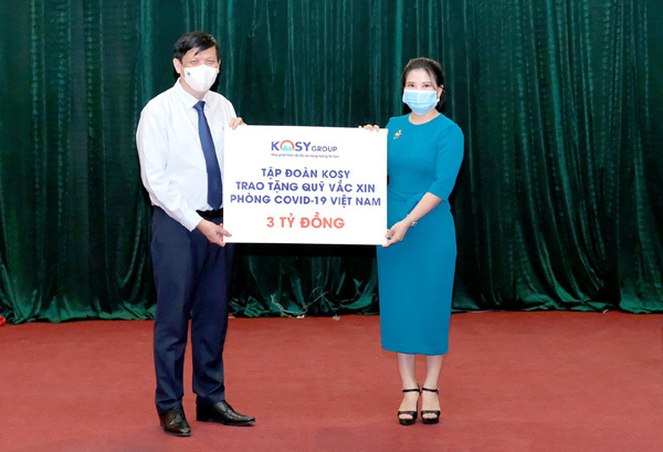Tập đoàn Kosy ủng hộ 3 tỷ đồng cho Quỹ vắc-xin phòng Covid-19