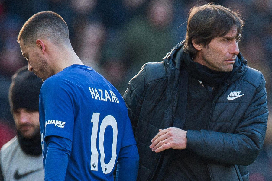 Chưa về Real Madrid, Conte sớm gây chiến Hazard