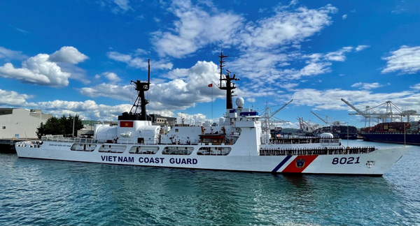 US-sponsored John Midgett coast guard ship en route to Vietnam