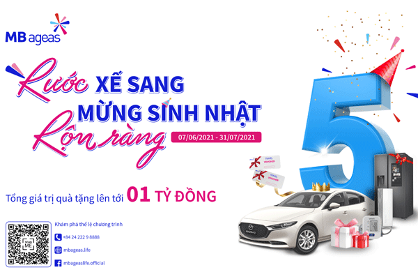 MB Ageas Life dành 1 tỷ tri ân khách hàng dịp sinh nhật