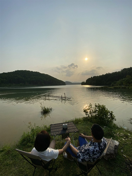 Camping in nature, far away from COVID-19