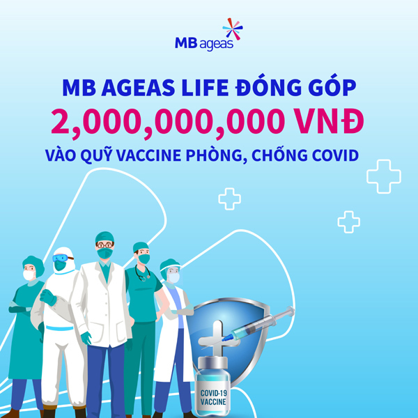 MB Ageas Life góp 2 tỷ đồng vào Quỹ vắc xin phòng, chống Covid-19