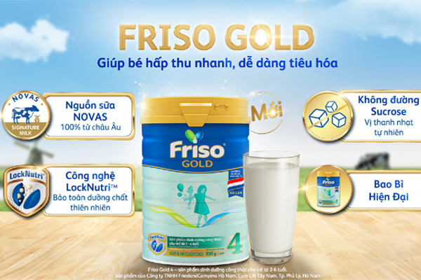 Bé tiêu hoá khoẻ với Friso Gold Mới 100% dinh dưỡng từ Châu Âu