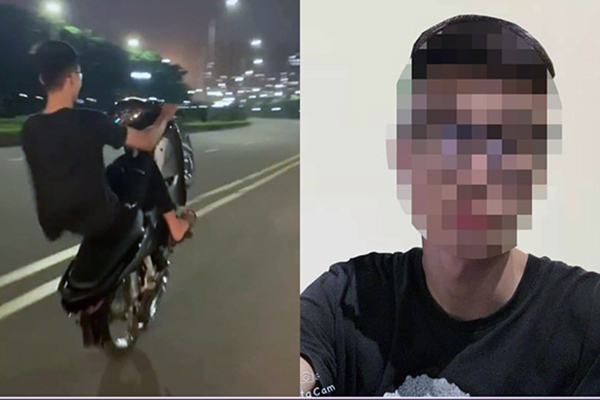 Xử phạt nam thanh niên bốc đầu xe máy, khoe clip trên Tiktok